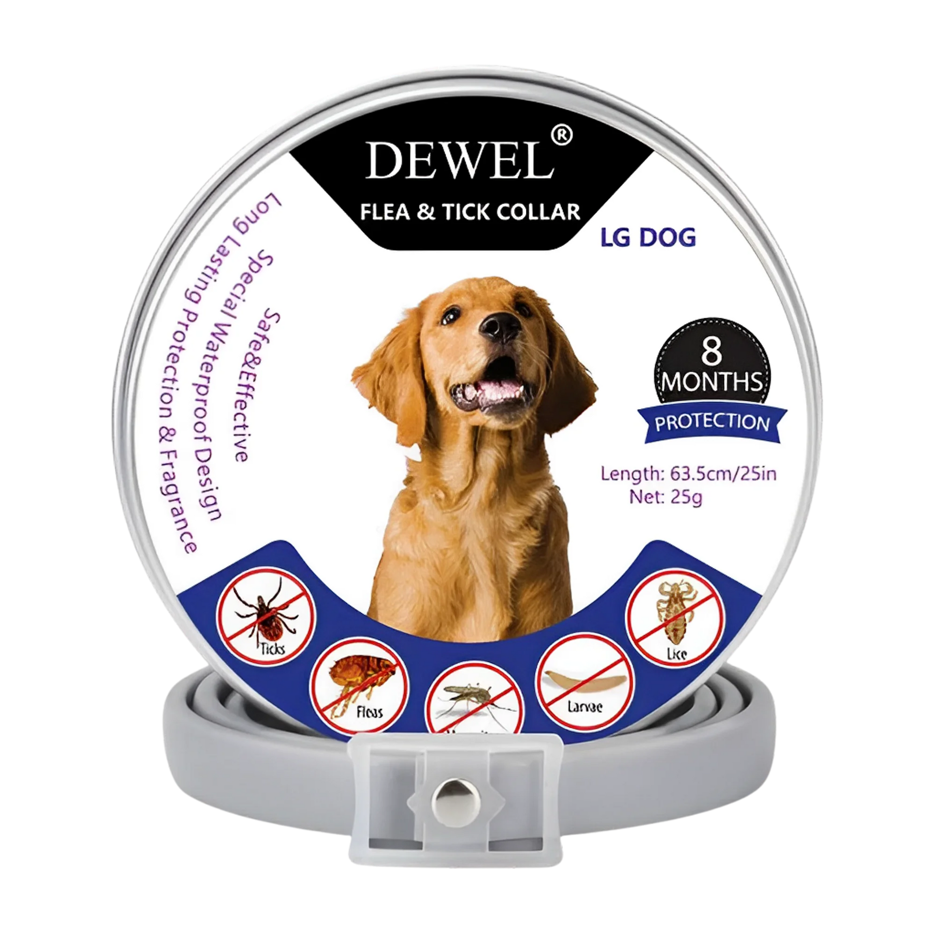 Dewel anti flea and sales tick collar