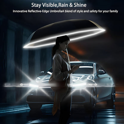 Automatic Reflective Windproof Rain Umbrella