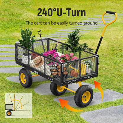 Heavy-Duty Yard Wagon: Garden Cart for All Terrains