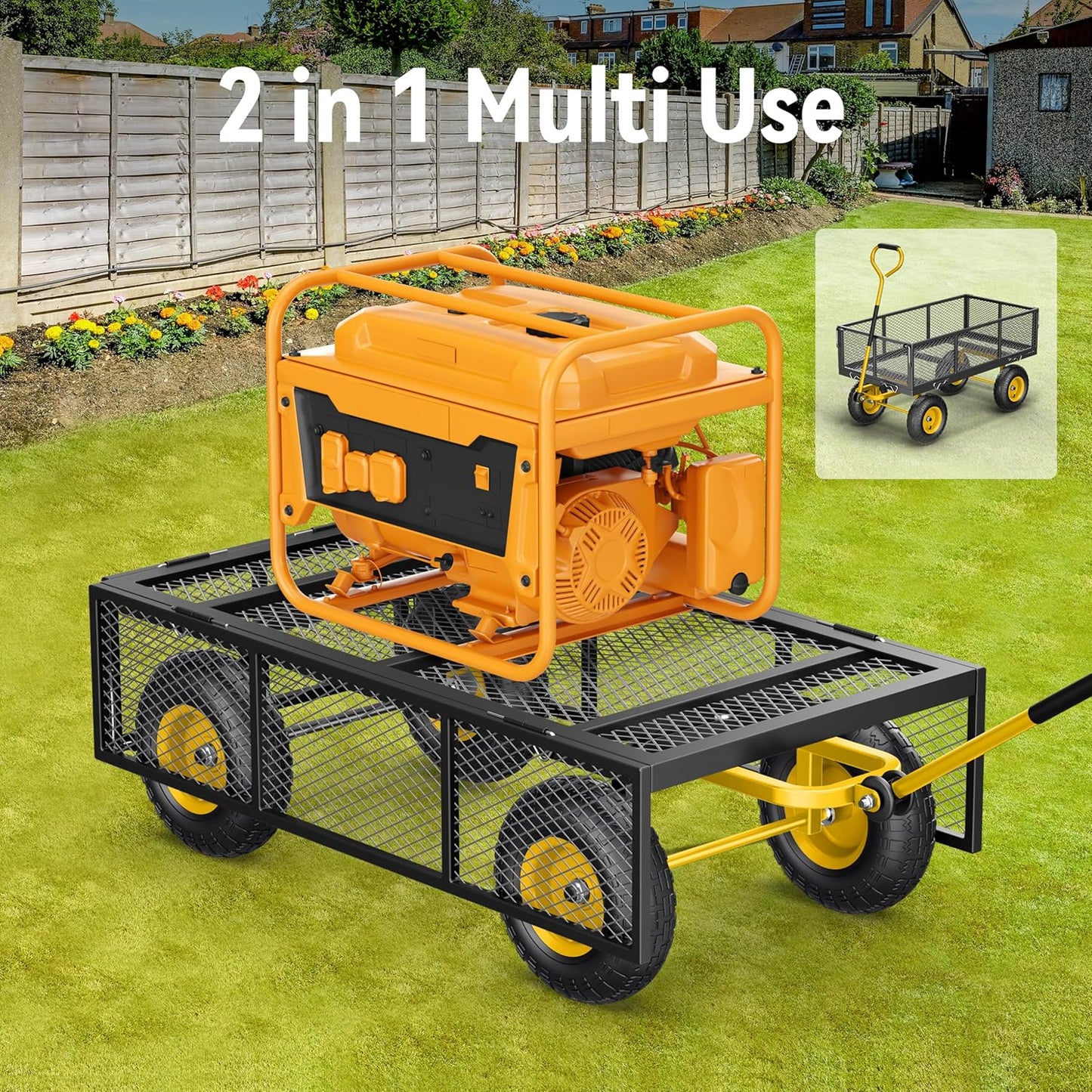 Heavy-Duty Yard Wagon: Garden Cart for All Terrains