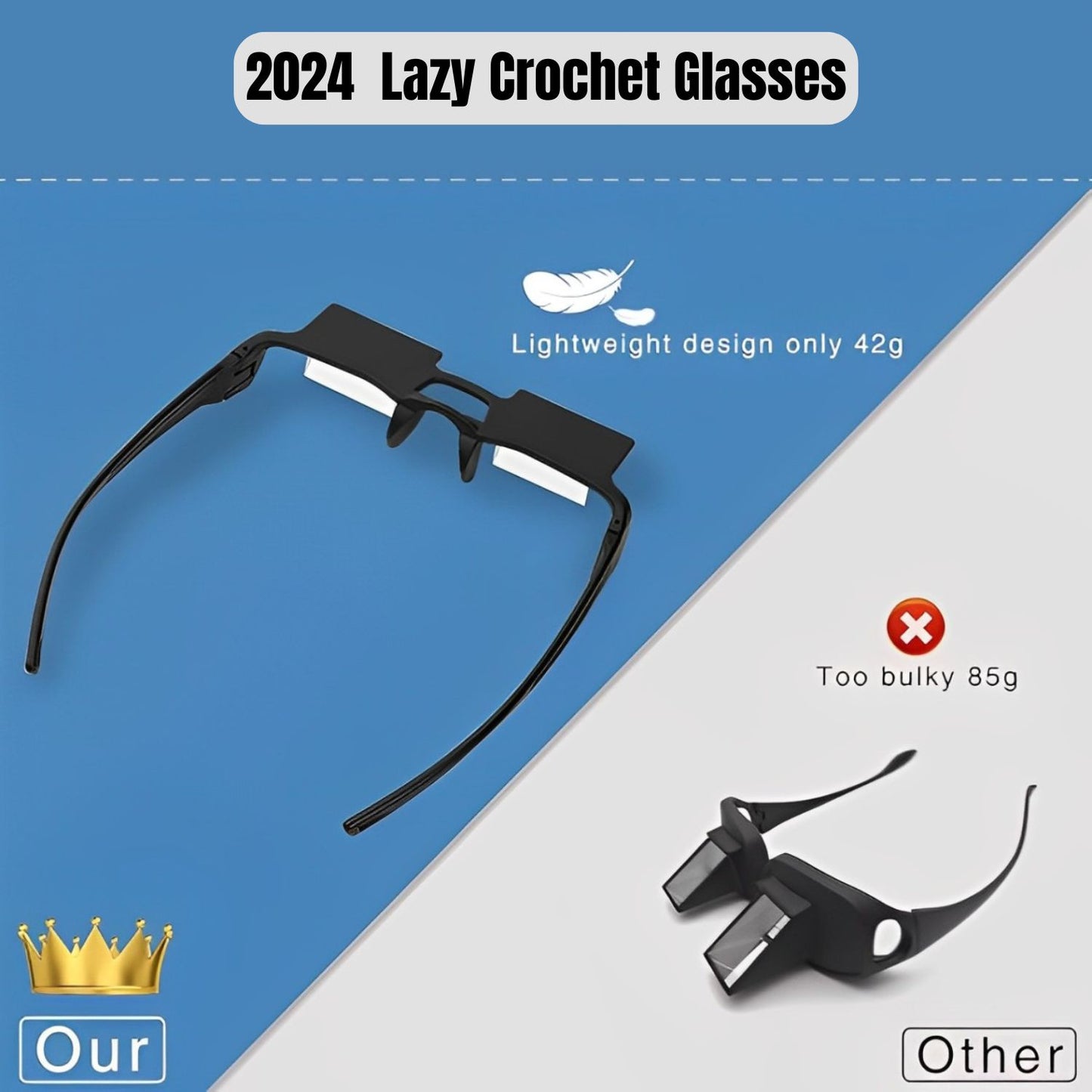 Lazy Horizontal Crochet Glasses