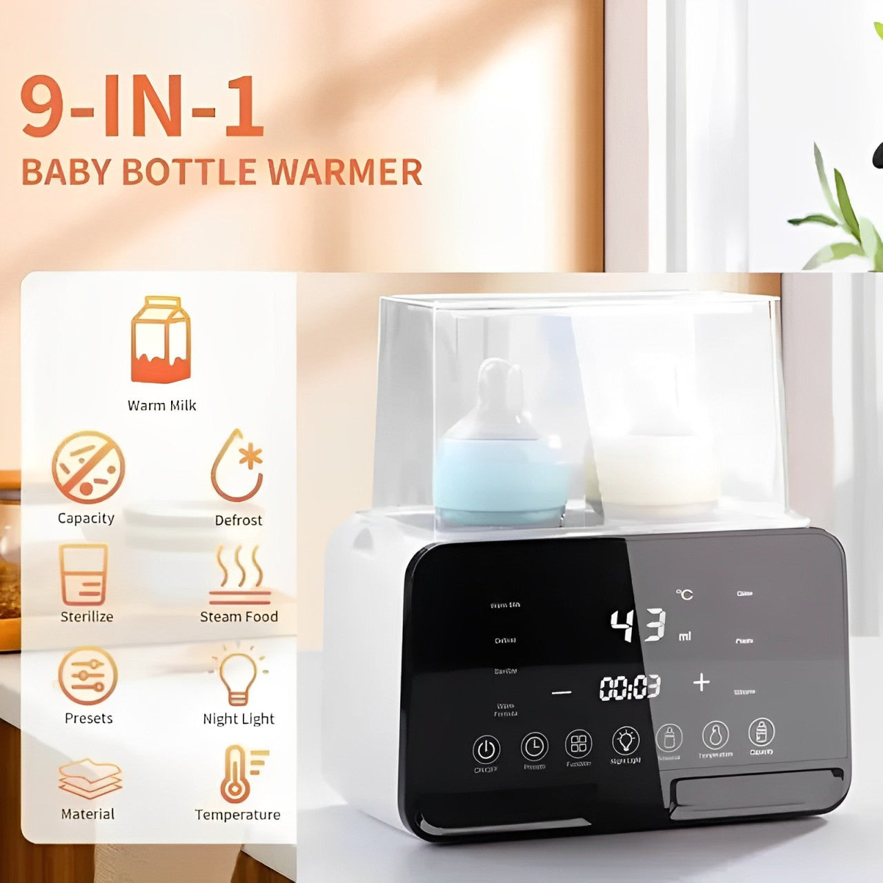 TomCare Baby Bottle Warmer & Sterilizer