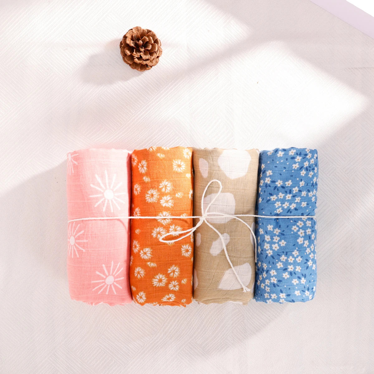 TomSnug 4Pcs Infant Swaddle Blankets